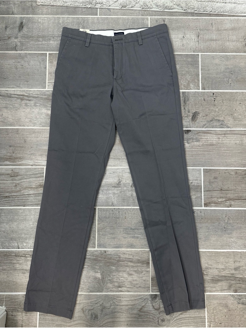 Dockers Men's Charcoal Straight Leg Chinos